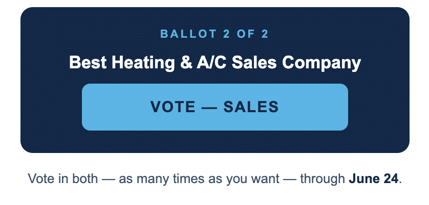 Ballot 2 of 2 — Vote Best Heating and A/C Sales Company